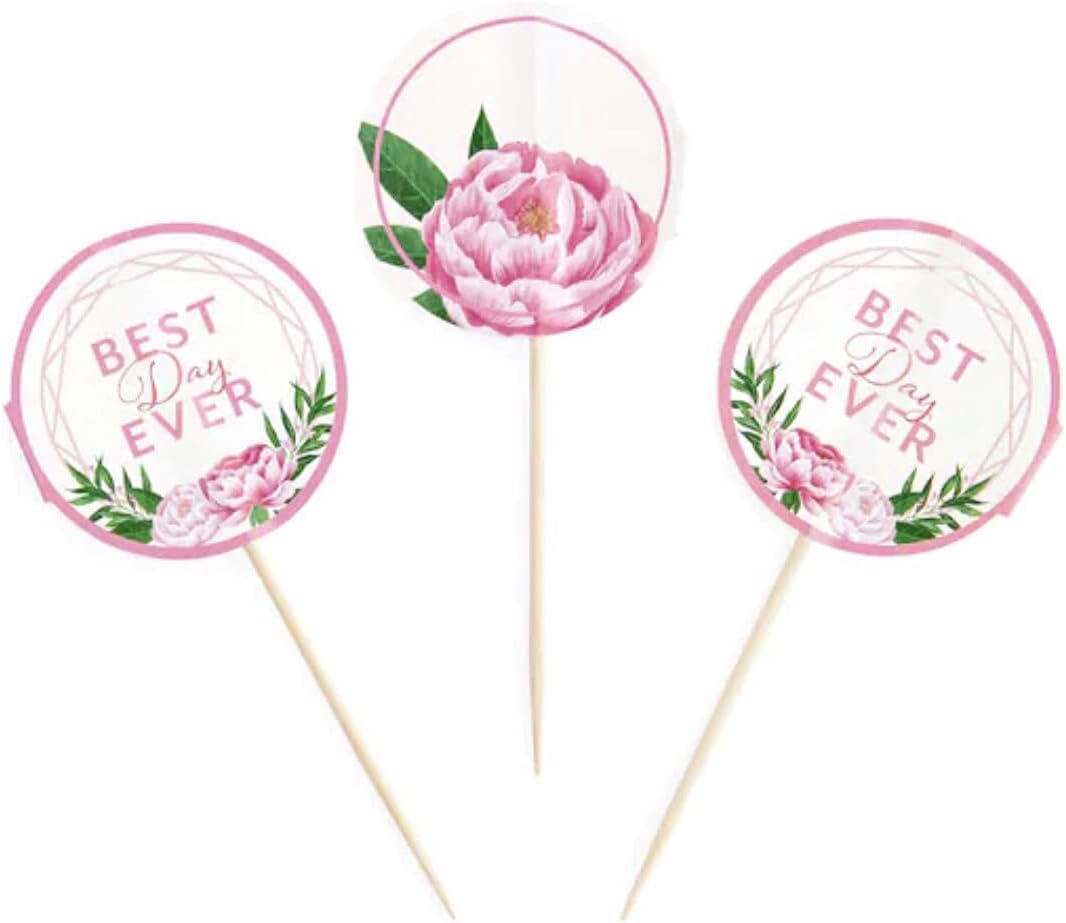 35327 - Two Packs of Best Day Ever Floral Toppers-12 ct - |DVD-7|