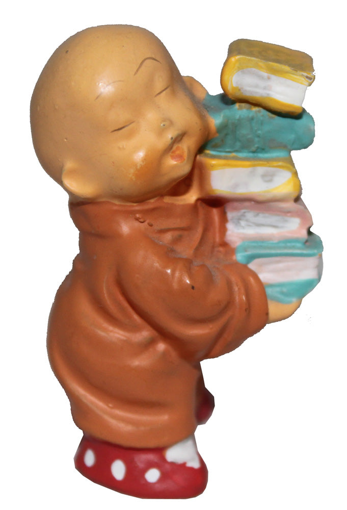 3550 - 2" Buddha Boy - Book Stack - |X-28|