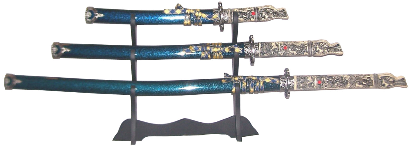 3553 - Blue Sword Set Dragons On Head - |Store|