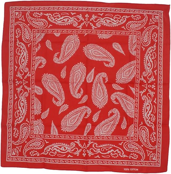 36201 - Set of Three 21-Inch Cotton Bandana Red |DVD-40|