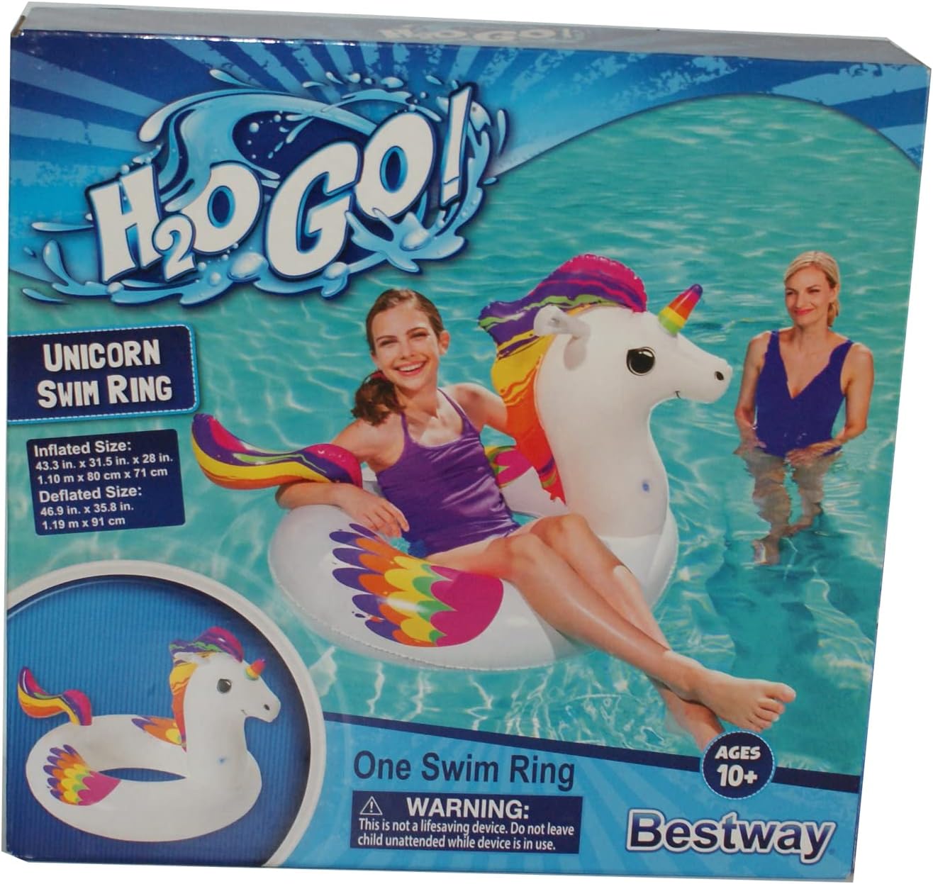 36512 - Unicorn Swim Ring Inflatable Pool Float |10-12|