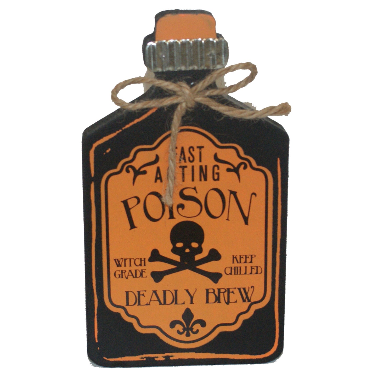 36586 - Wooden Poison Bottle Halloween Decor |Pod 1-13|