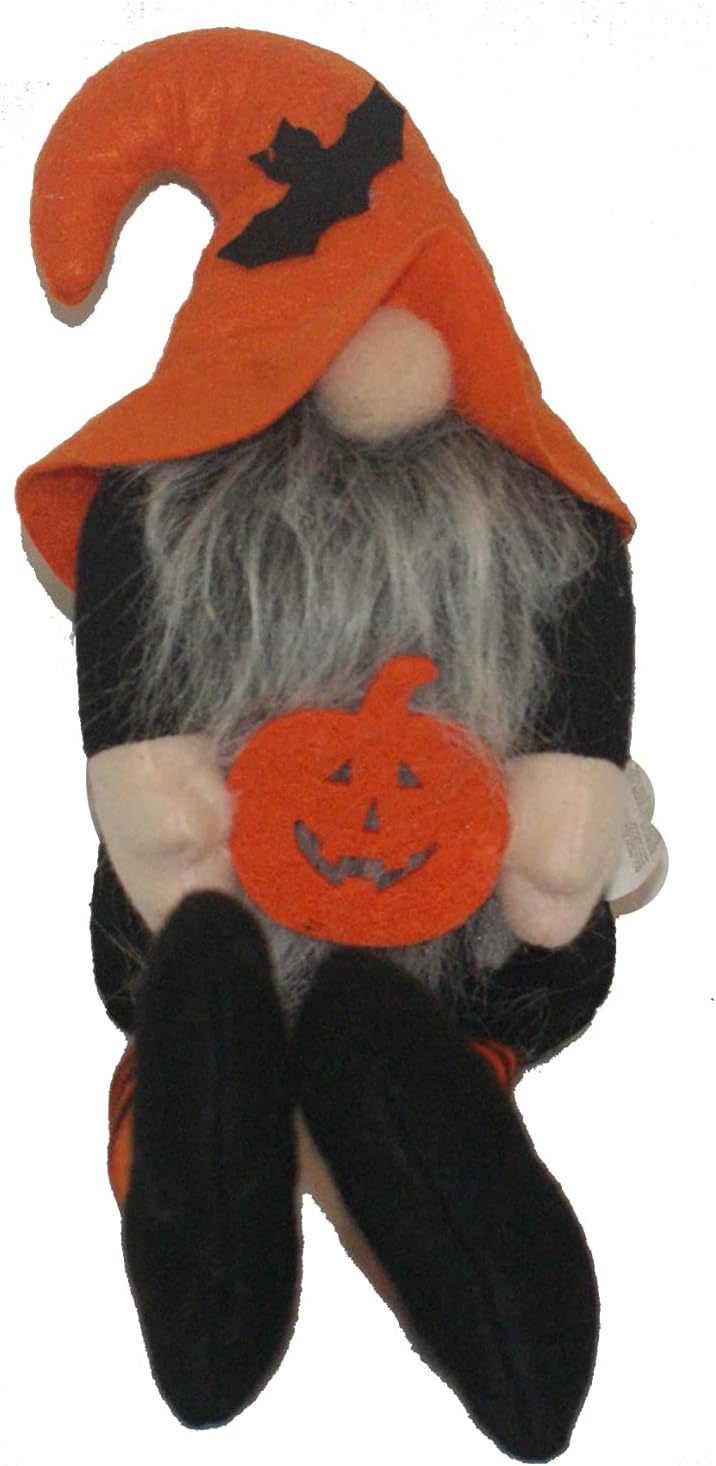 36588 - Gnome Shelf Sitter Bat Hat Orange 13" |Pod 2-2|