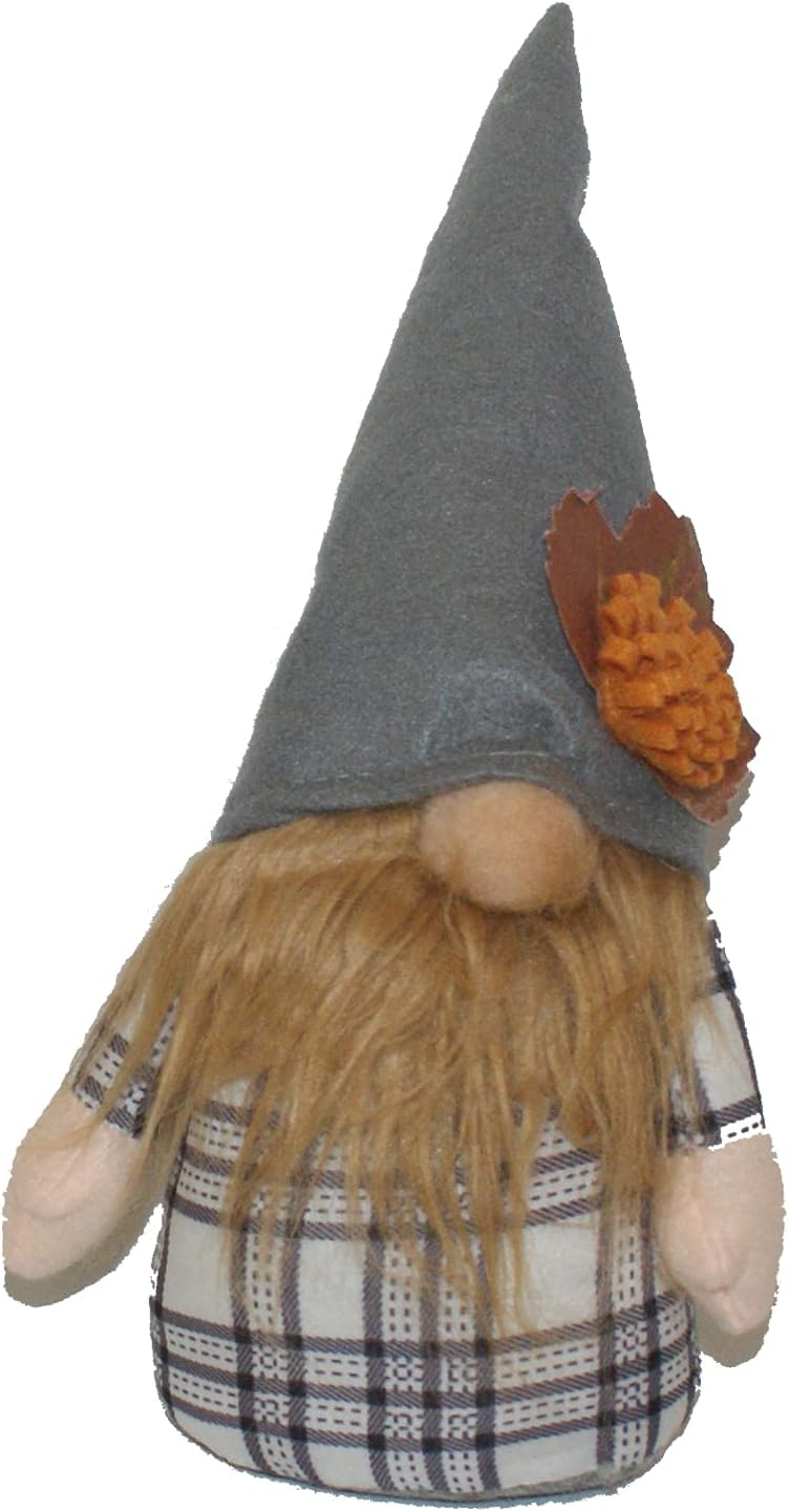 36589 - Gnome Sitter Gray Hat w/ Leaf 11" |Pod 2-2|
