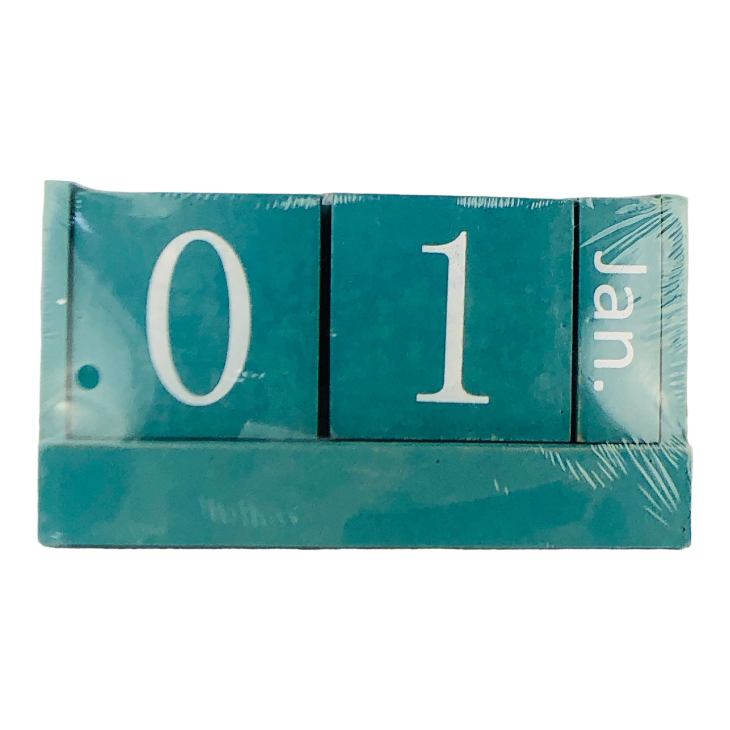 36770 - WOODEN AQUA 7.5" Back to Class Desk Calendar |10-5|