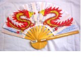 3704 - Red Gold Dragons Fan - |M-02|