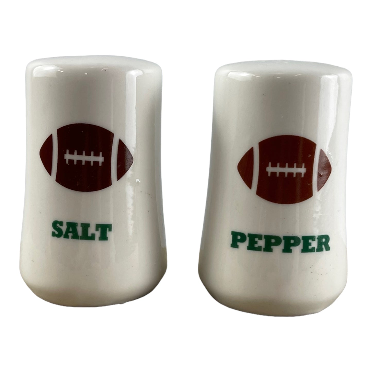 37077 - 2.5" Ceramic Super Bowl Sunday Salt & Pepper Shakers - |4-26|