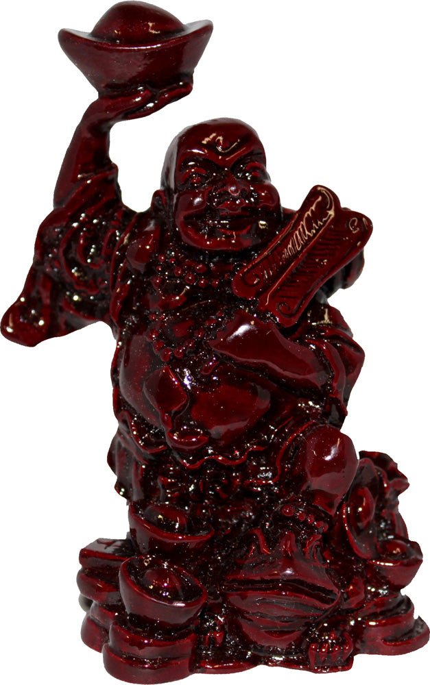 3709 - 4" Red Buddha - Ingot & Fan - |X-10|