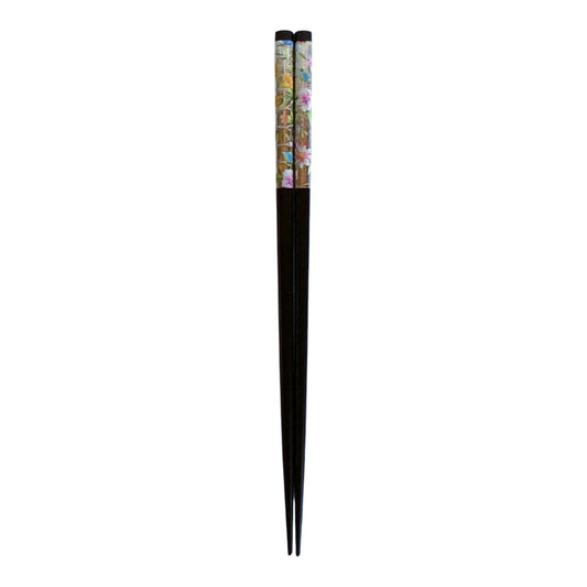 3794 - Black Chopsticks Silver Floral - |17-22| |upstairs by AA and BB-SG|