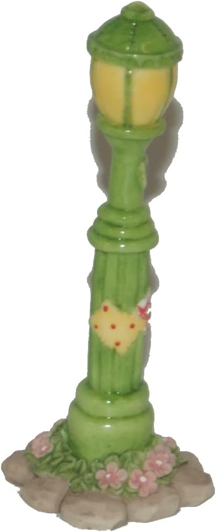 38441 - 3" Cherished Teddies Village Decor – Green Lamp Post Figurine |3-20|