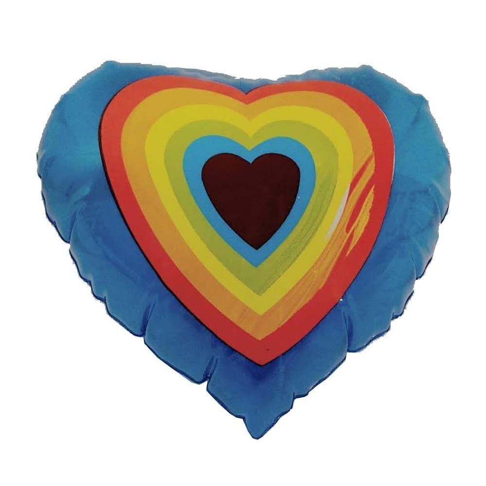384 - Inflatable Rainbow Heart 12" - |R-31|