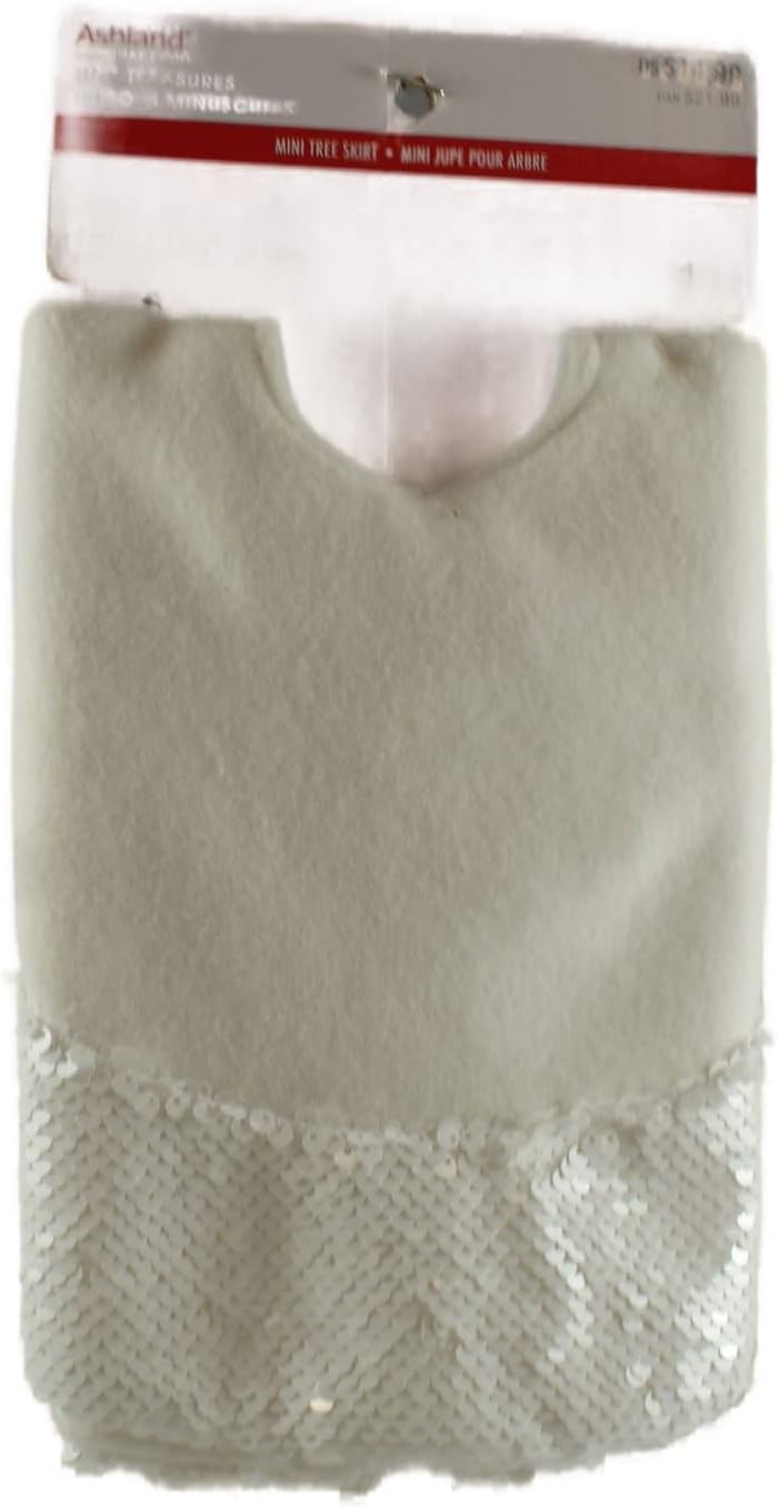 38893 - 18" White Christmas Tree Skirt |Pod 2-49|