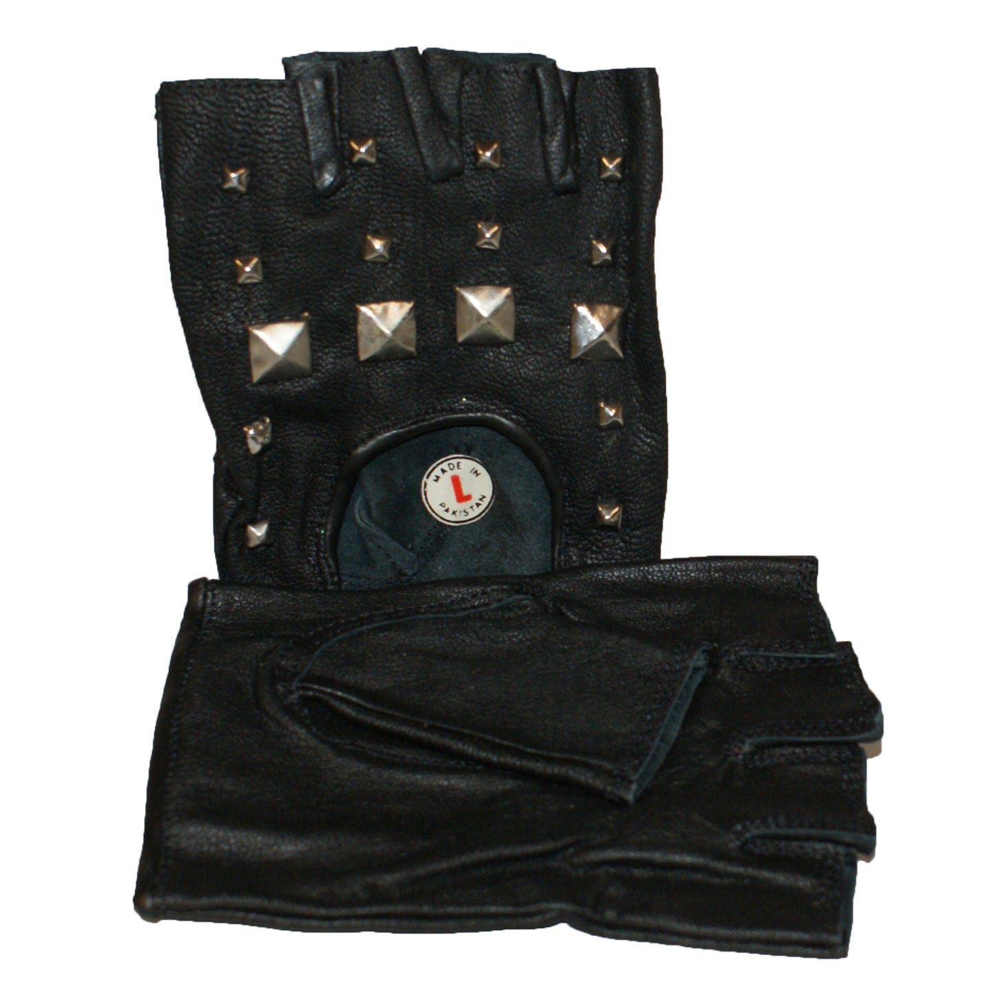 3904 - Large Stud Fingerless Gloves - |35-A Down|