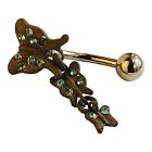 3931 - Triple Butterflies Belly Ring - |Clear-162|