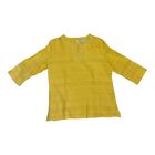 39388 - Alfred Dunner Yellow Shirt in 75% Rayon and 25% Nylon, Size 12, Made in China |3-14|