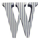 39719 - 6" x 6" Striped Block Letter W Versatile Home Decor Item |1-32|