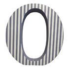39720 - Whimsical 6 x 6 Inch Block Letter O with Fun Striped Design for Home Decor |1-32|