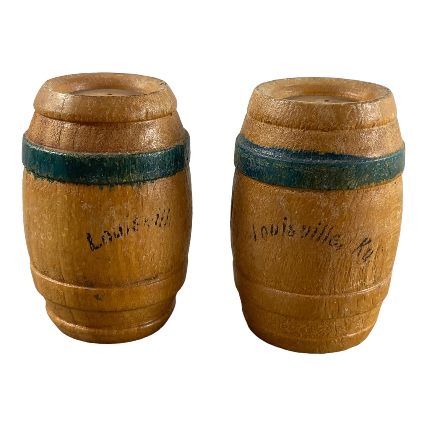 39883 - 3" Wood Louisville, KY Barrel Salt & Pepper Shakers - |4-22|
