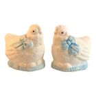39896 - White Hen w/Blue Bow Salt & Pepper - |4-26|