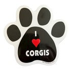 40005 - I Love Corgis Paw Set of 5 Stickers - |File-13|