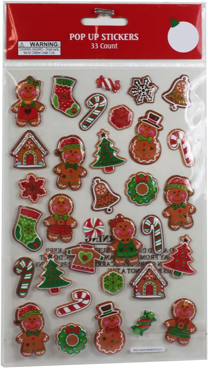 4010 - Pop Up Stickers Gingerbread Man - |File 18|