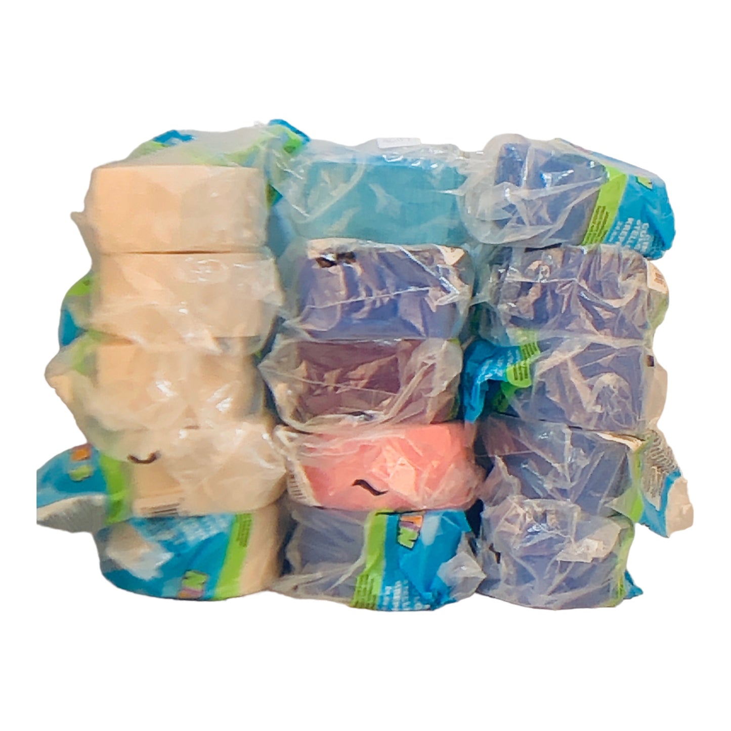 40117 - Crepe Paper Rolls - 16 Rolls - Assorted Colors Royal Blue Turquoise Purple Pastel Pink White |9-7|