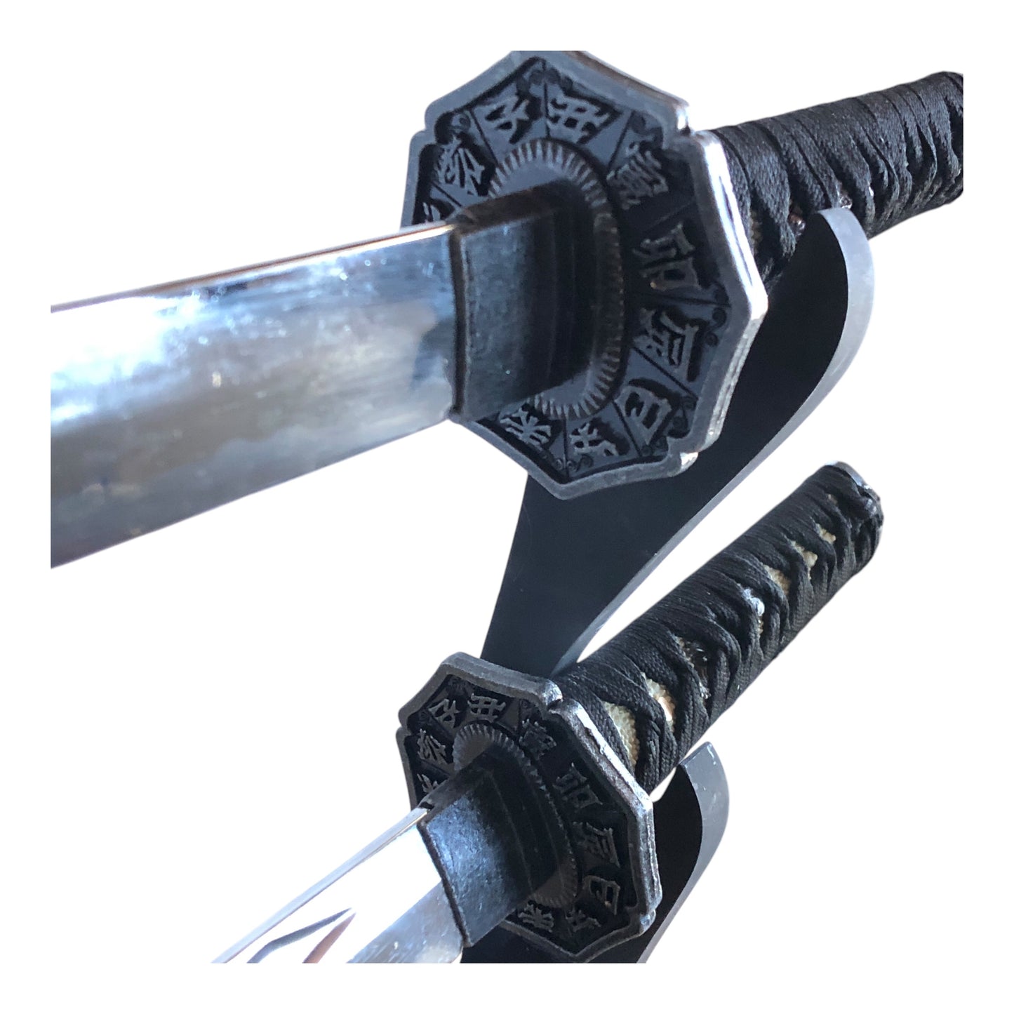 4032 - 2 Sword Set Black w/Copper Dragon - 5-F Down : JT BLACKEYEDBLADES COOL BEANS