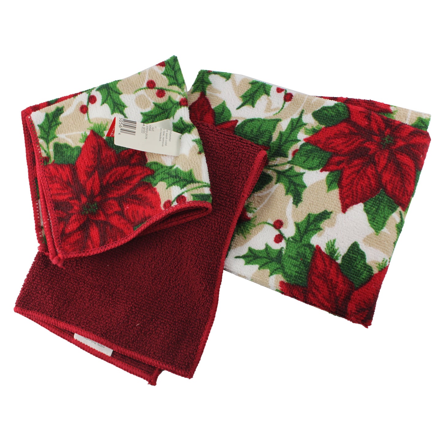 4059 - Microfiber Towel Set Poinsettia - |Pod 2-5|