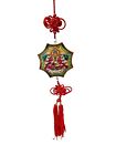40770 - Handcrafted Red Quan Yin Ceramic Charm Hanger for Spiritual Home Decor |P-16|