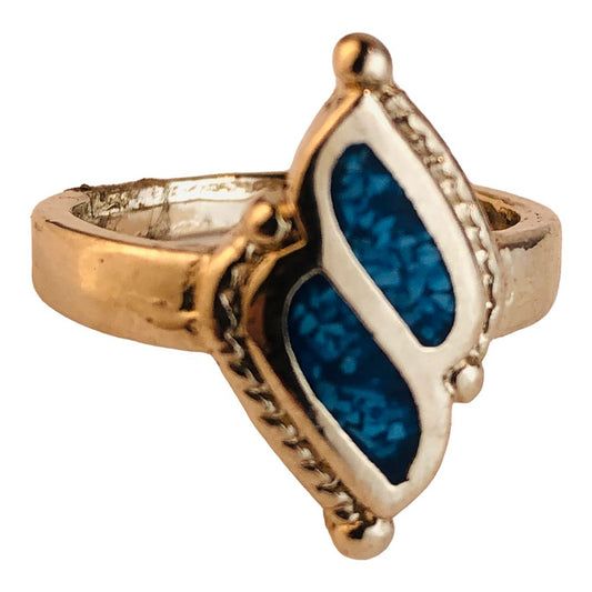 41458 - Elegant Handcrafted Abalone Swirl Ring for Women, Size 7, with Clear Design |Clear-99|
