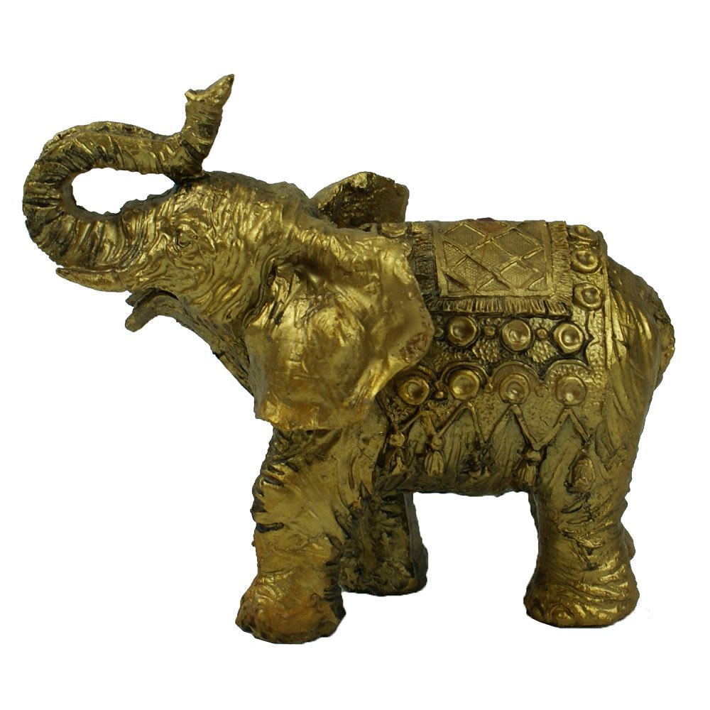 414 - 3" Gold Elephant - Trunk Up #1 - |Z-93|