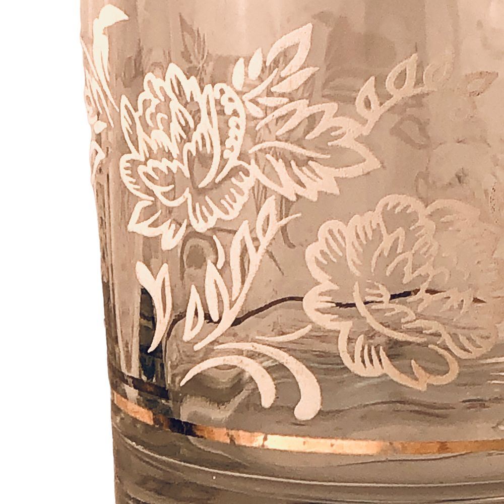 41597 - 3" Set of 2 White Flower Glasses - |2-23|