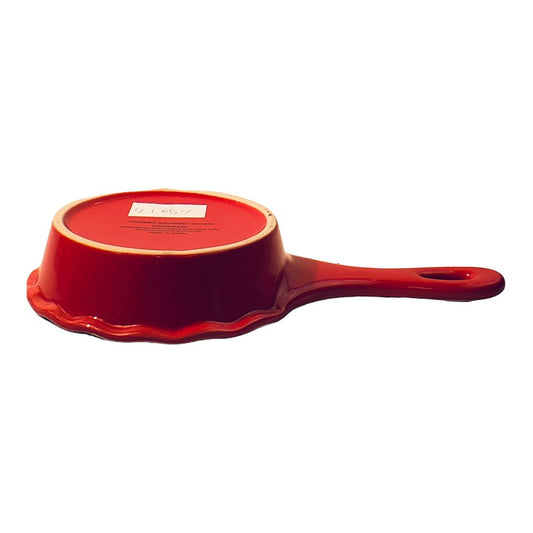 41654 - 5 Inch Red Ceramic Skillet |H-49|