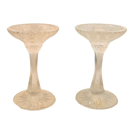 41675 - Elegant 8" Lead Crystal Candle Holders for Home Decor and Fragrance Accessories |GR-62|