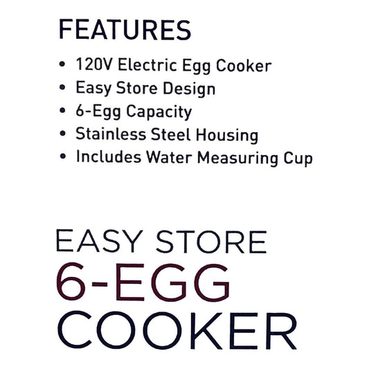 41776 - 6" Easy Store 6-Egg Cooker - |9-11|