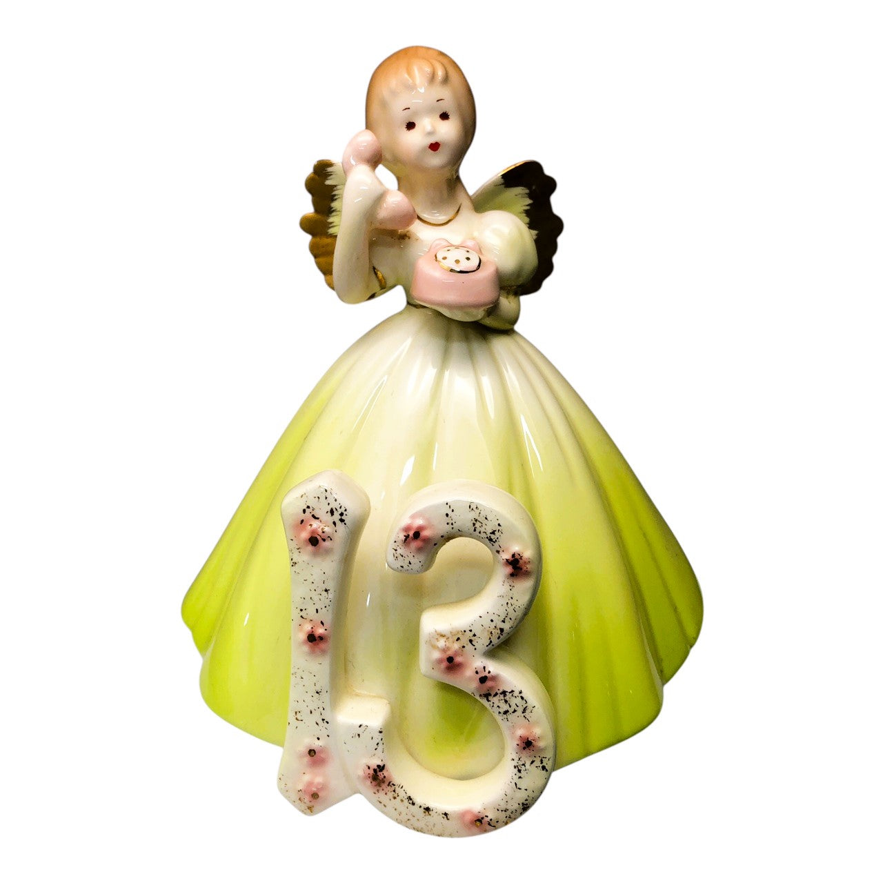 41875 - Charming Josef Birthday Girl 13 Inch Yellow Figurine for Elegant Home Decor