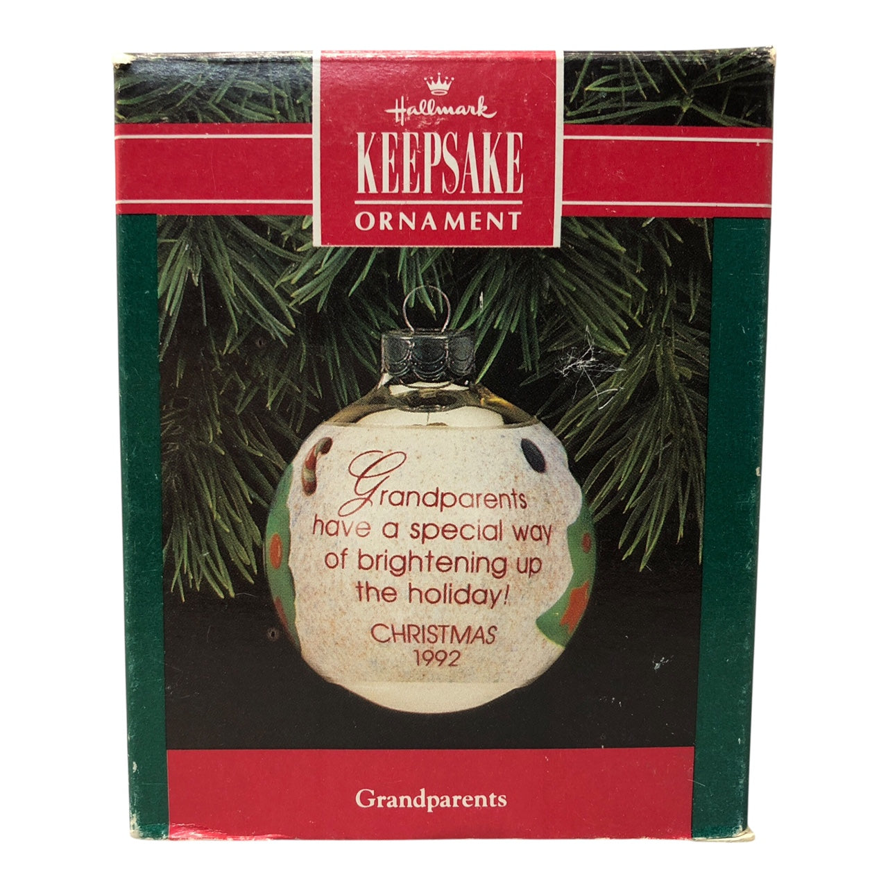 42406 - Set of 3 Hallmark Grandparents Glass Ball Christmas Ornament for Holiday Decor and Seasons |Pod 1-70|