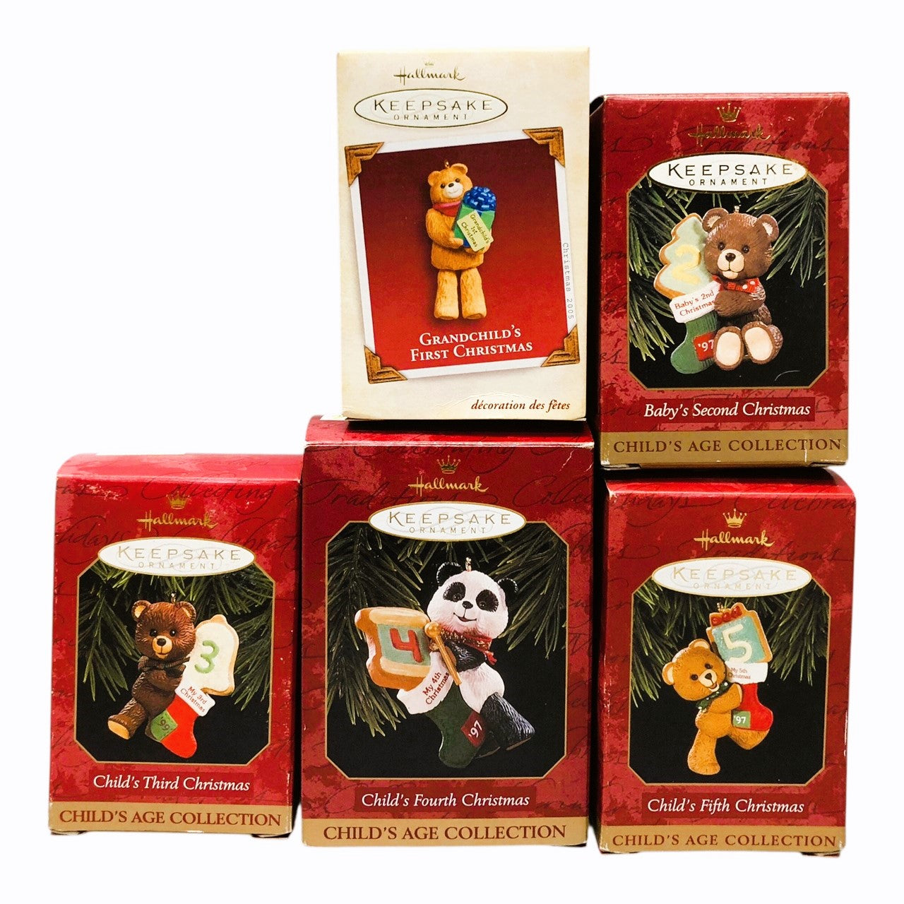 42487 - Set Of 5 Hallmark Keepsake A Child’s Christmas Years 1-5 Ornaments