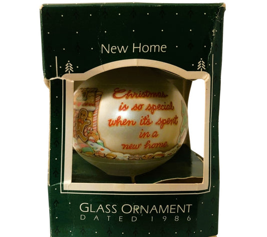 42533 - Hallmark 2 PC ORNAMENT SET GRANDMOTHER 1988 NEW HOME 1986