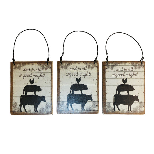 42786 - Three "And To All A Good Night" Ornament 4" |1-35||Pod 2-69|