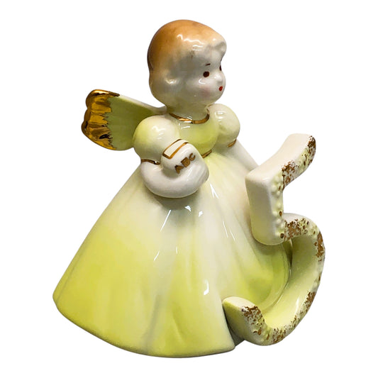 42916 - Josef Originals Birthday Girls Age 5 Yellow Decorative Figurine |2-24|