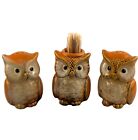 4294 - Salt & Pepper and Toothpick Set - Orange Owl |8-10|