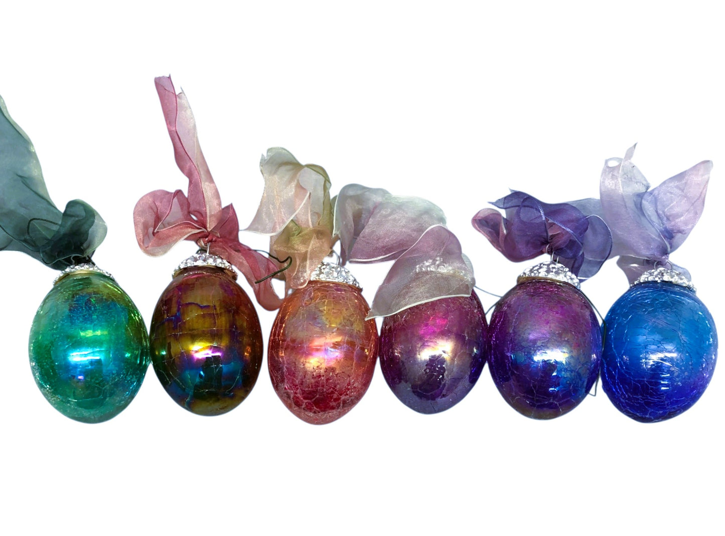 43358-Glass Egg Ornaments Set of 6-22-5-COOL BEANS