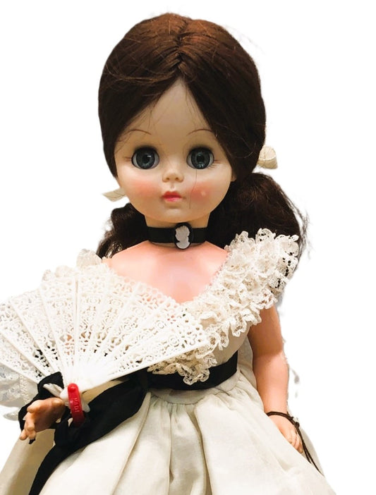 43409-Kais, Inc Carissa Porcelain Doll, With Hat And Fan-X-77 : CS COOL BEANS