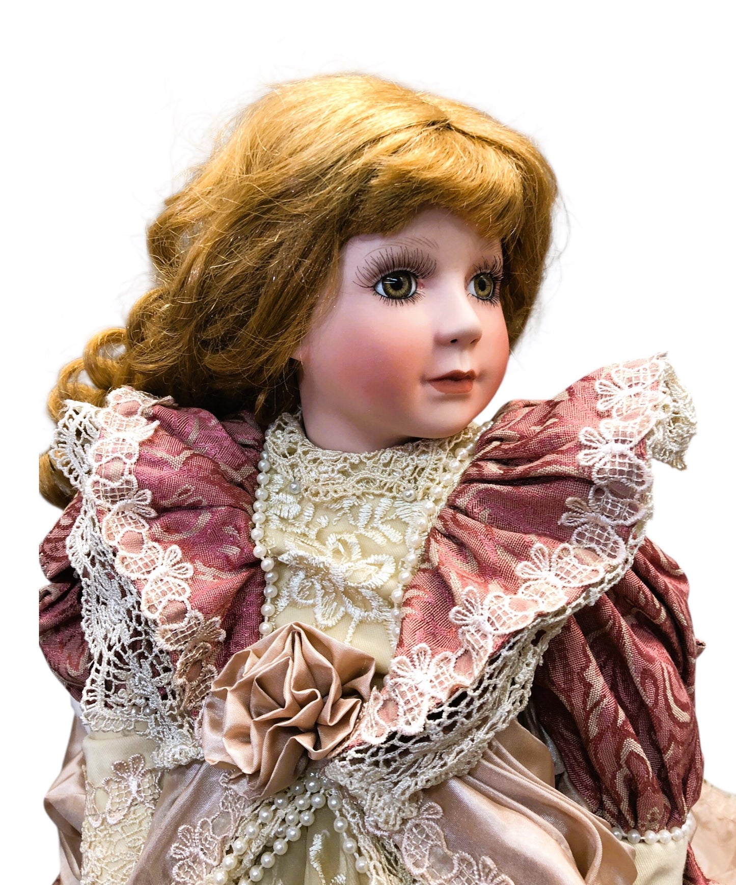 43416-Treasured Heirloom Collection Red And Yellow Dressed Doll-X-87 : CS UNEARTHED