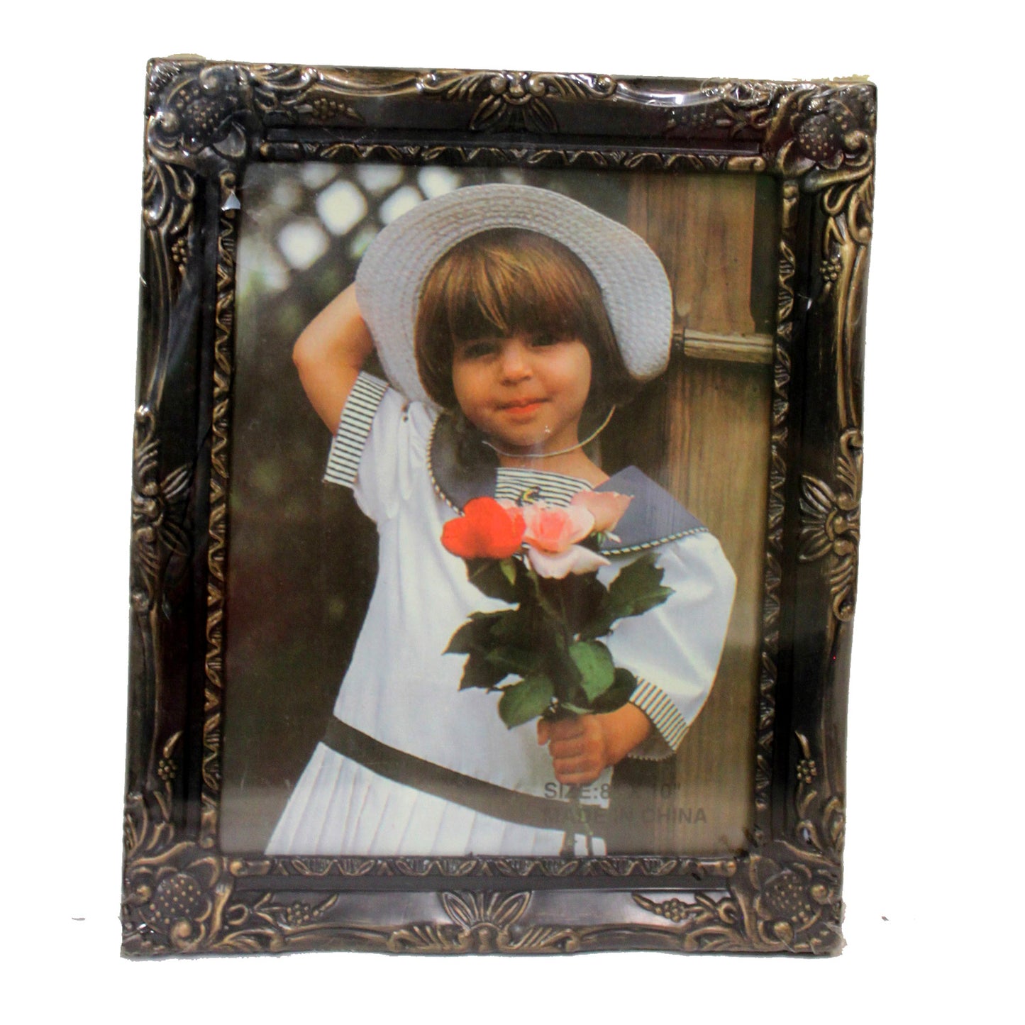 4521 - 8x10 Pic Frame Black Gold Girl |21-22|