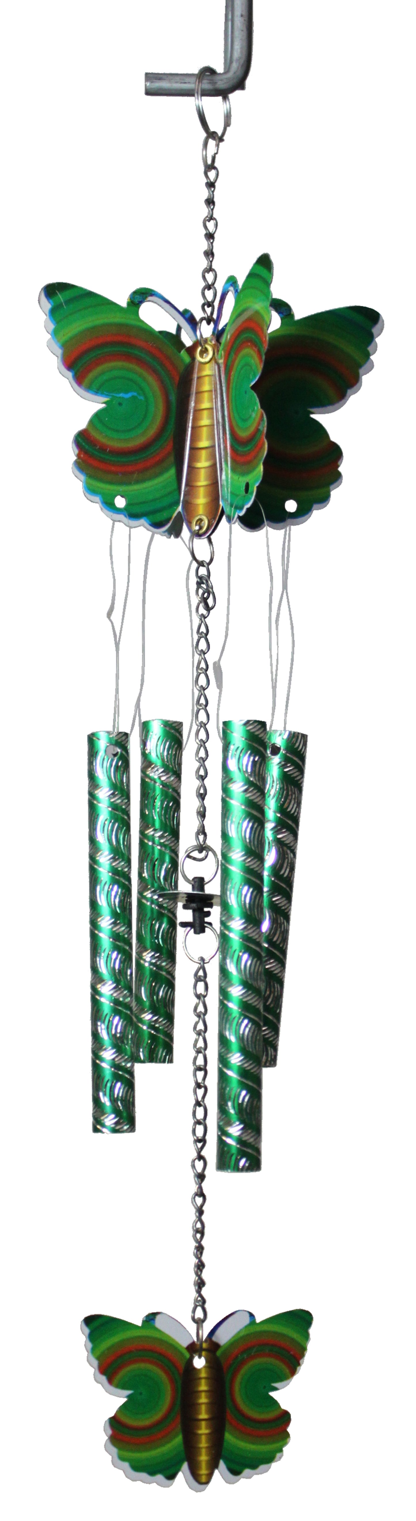 4556 - Green Butterfly Laser Windchime |17-30|