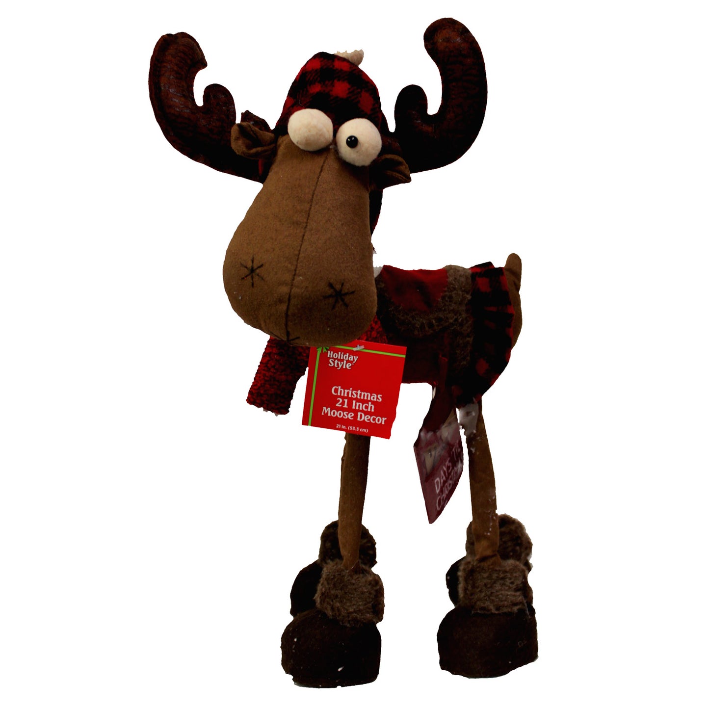 4568 - 21 Inch Plush Moose Door Greeter for Christmas Seasonal Holiday Decor |Pod 2-35|