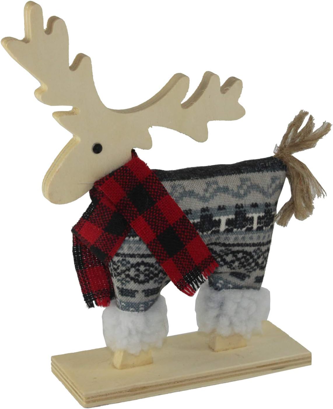 4604 - 8" Wood Reindeer Grey Coat - |Pod 2-10|