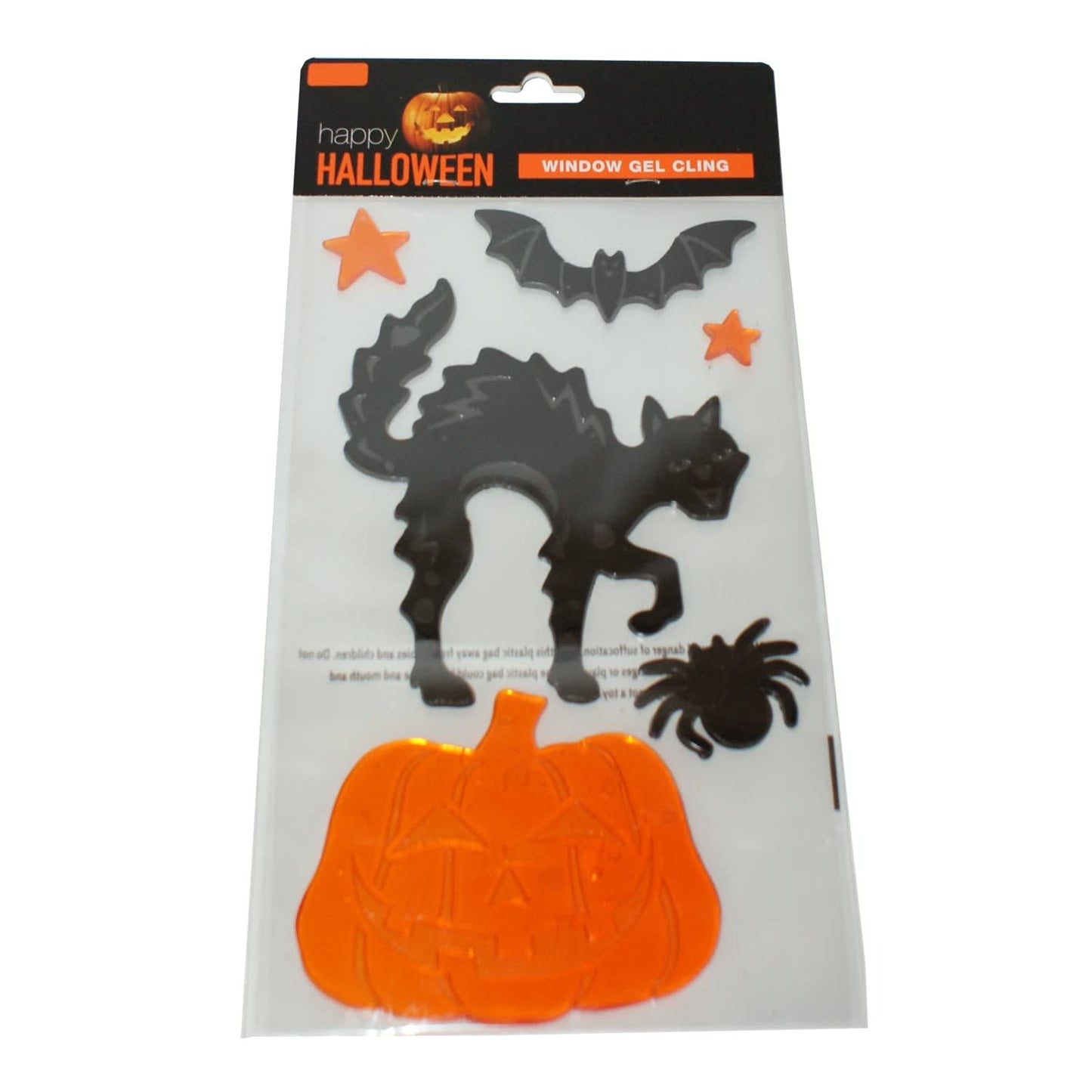 470 - Black Cat Pumpkin Gel Cling - |9-2|